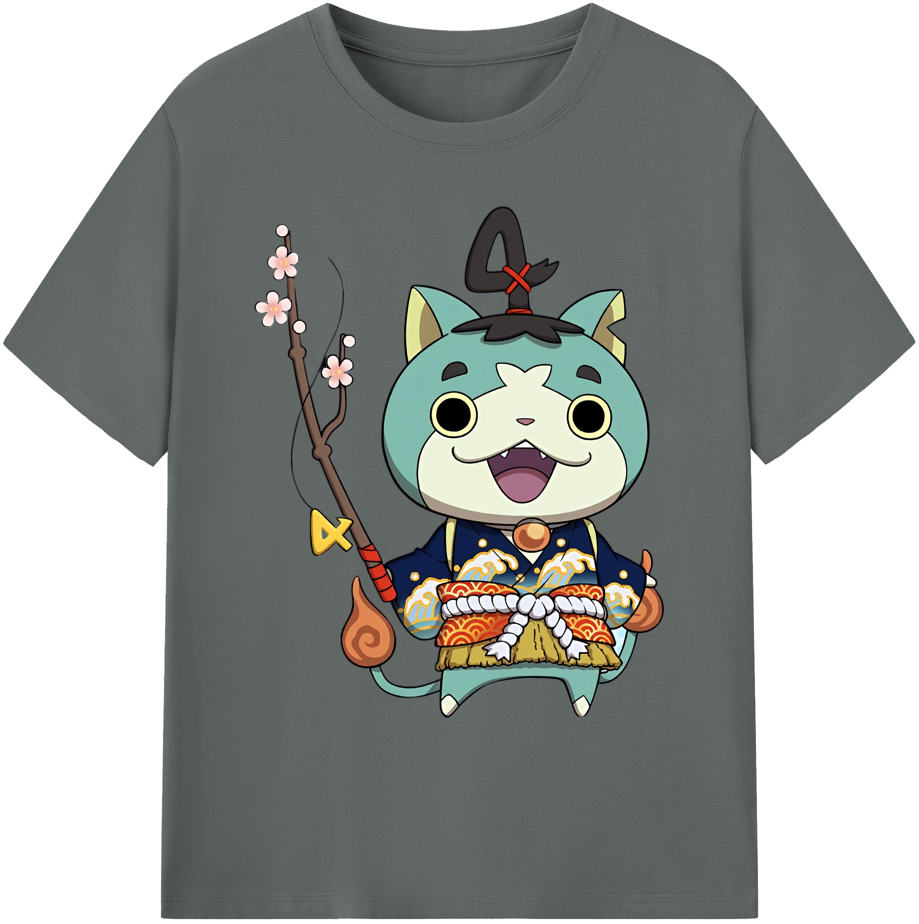 （画像用） 妖怪ウォッチ Yo-kai Watch 綿100％ メンズ半袖Tシャツ｜肌触りやわらか＆通気性